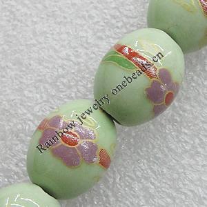 Ceramics Beads, Oval 17x14mm Hole:3.5mm, Sold by Bag