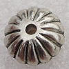 Jewelry findings, CCB Plastic Beads Antique Silver, Flat Round 14x8mm Hole:2.5mm, Sold by Bag