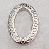 Jewelry findings, CCB Plastic Beads Platina Plated, Oval 13x9mm, Sold by Bag