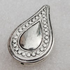 Jewelry findings, CCB Plastic Beads Antique Silver, 35x23mm Hole:1.5mm, Sold by Bag