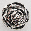 Jewelry findings, CCB Plastic Beads Antique Silver, Flower 25mm Hole:3mm, Sold by Bag