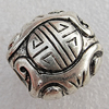 Jewelry findings, CCB Plastic Beads Antique Silver, 20x20mm Hole:5.5mm, Sold by Bag