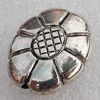 Jewelry findings, CCB Plastic Beads Antique Silver, Flat Oval 24x20mm Hole:2mm, Sold by Bag