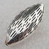 Jewelry findings, CCB Plastic Beads Antique Silver, Horse Eye 27x12mm Hole:1.5mm, Sold by Bag