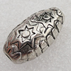 Jewelry findings, CCB Plastic Beads Antique Silver, 25x14mm Hole:3.5mm, Sold by Bag