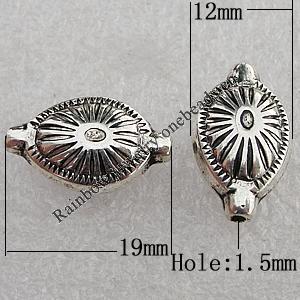 Jewelry findings, CCB Plastic Beads Antique Silver, Lantern 19x12mm Hole:1.5mm, Sold by Bag
