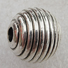 Jewelry findings, CCB Plastic Beads Antique Silver, 18x18mm Hole:5mm, Sold by Bag