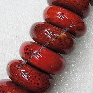 Ceramics Beads, Flat Round 30x14mm Hole:8.5mm, Sold by Bag