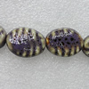 Ceramics Beads, Flat Oval 26x20mm Hole:3mm, Sold by Bag
