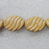 Ceramics Beads, Flat Oval 26x20mm Hole:3mm, Sold by Bag