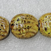 Ceramics Beads, Flat Oval 23x20mm Hole:2.5mm, Sold by Bag