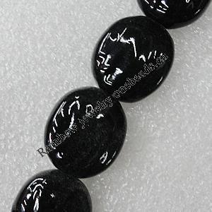 Ceramics Beads, Flat Oval 23x20mm Hole:2.5mm, Sold by Bag