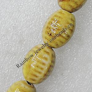Ceramics Beads, Oval 23x18mm Hole:2mm, Sold by Bag