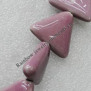 Ceramics Beads, Triangle 30x26mm Hole:3mm, Sold by Bag
