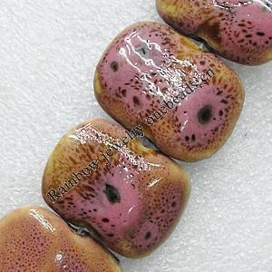 Ceramics Beads, 31x23mm Hole:2.5mm, Sold by Bag