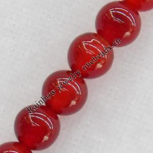Red Agate Beads, A Grade, Round, 6mm, Hole:Approx 1mm, Sold per 15.7-inch Strand