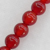 Red Agate Beads, A Grade, Round, 6mm, Hole:Approx 1mm, Sold per 15.7-inch Strand