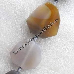 Agate Beads, Nugget, About:35x33x12-41x41x13mm, Hole:Approx 2mm, Sold per 15.7-inch Strand