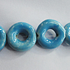 Ceramics Beads, Donut O:19mm I:6mm, Sold by Bag