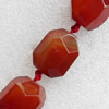 Agate Beads, Faceted Nugget, About:23x29mm, Hole:Approx 2mm, Sold per 15.7-inch Strand