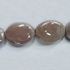 Ceramics Beads Plated AB, Flat Oval 29x22mm Hole:2.5mm, Sold by Bag