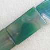 Green Agate Beads, Rectangle, 26x45mm, Hole:Approx 1.5mm, Sold per 15.7-inch Strand
