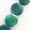 Green Agate Beads, Flat Round, 31x7mm, Hole:Approx 1.5mm, Sold per 15.7-inch Strand
