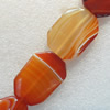 Red Agate Beads, Polygon, 26x35x6mm, Hole:Approx 1.5mm, Sold per 15.7-inch Strand