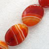 Red Agate Beads, Flat Oval, 26x35x6mm, Hole:Approx 1.5mm, Sold per 15.7-inch Strand