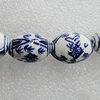 Ceramics Beads, Oval 18x14mm Hole:2mm, Sold by Bag