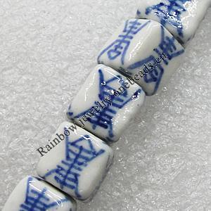 Ceramics Beads, Cube 10mm Hole:1.5mm, Sold by Bag