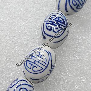 Ceramics Beads, Oval 18x13mm Hole:2mm, Sold by Bag