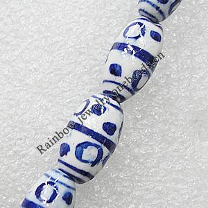 Ceramics Beads, Oval 17x8mm Hole:2.5mm, Sold by Bag
