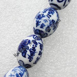 Ceramics Beads, Oval 18x13mm Hole:2.5mm, Sold by Bag