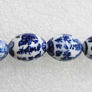 Ceramics Beads, Oval 18x13mm Hole:2.5mm, Sold by Bag
