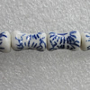 Ceramics Beads, Pillow 13x8mm Hole:2mm, Sold by Bag