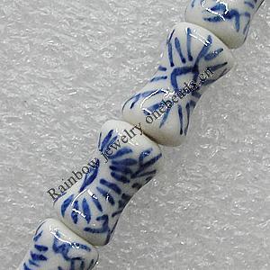 Ceramics Beads, Pillow 13x8mm Hole:2mm, Sold by Bag