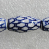Ceramics Beads, Oval 18x9mm Hole:2mm, Sold by Bag