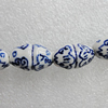 Ceramics Beads, Oval 18x12mm Hole:2mm, Sold by Bag