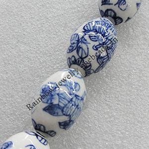 Ceramics Beads, Oval 30x20mm Hole:3mm, Sold by Bag