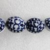 Ceramics Beads, Flat Oval 20x17mm Hole:2.5mm, Sold by Bag