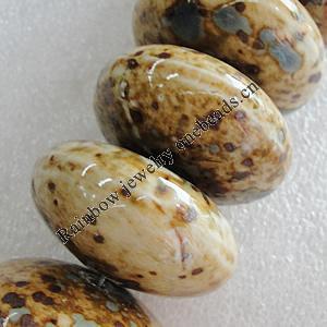 Ceramics Beads, Flat Round 38x19mm Hole:6mm, Sold by Bag