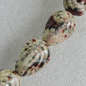 Ceramics Beads, 31x22mm Hole:4mm, Sold by Bag