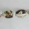 Ceramics Beads, Oval 33x24mm Hole:5mm, Sold by Bag