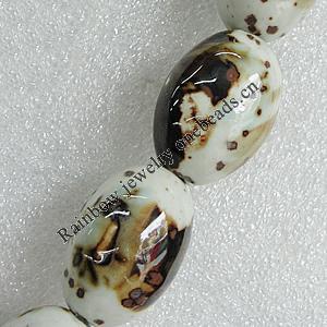 Ceramics Beads, Oval 33x24mm Hole:5mm, Sold by Bag