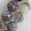 Persian Gulf Agate Beads, Faceted Round, 6mm, Hole:Approx 1mm, Sold per 15.7-inch Strand
