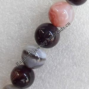 Persian Gulf Agate Beads, Round, 4mm, Hole:Approx 1mm, Sold per 15.7-inch Strand