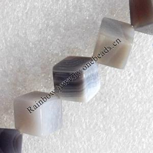 Persian Gulf Agate Beads, Cube, 6mm, Hole:Approx 1mm, Sold per 15.7-inch Strand
