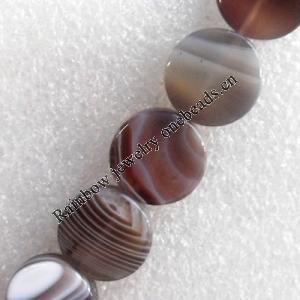 Persian Gulf Agate Beads, Flat Round, 14x4mm, Hole:Approx 1mm, Sold per 15.7-inch Strand