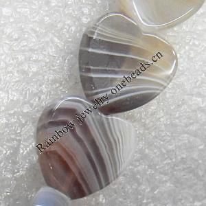 Persian Gulf Agate Beads, Flat Heart, 10mm, Hole:Approx 1mm, Sold per 15.7-inch Strand